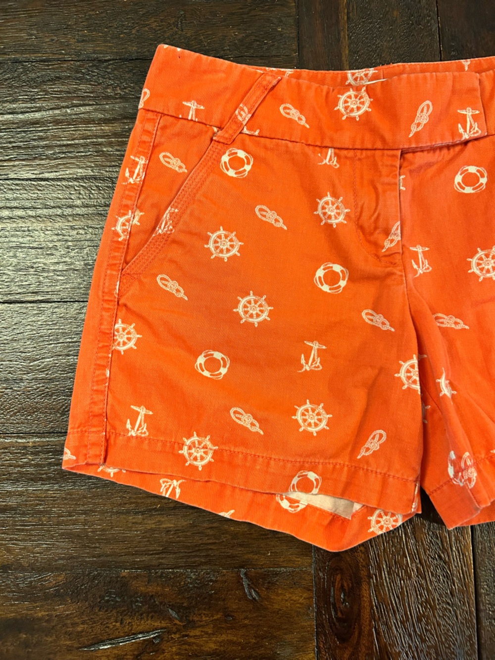J. Crew Orange Nautical-Print Shorts - Picture 2 of 9